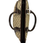 Gucci Brown Leather Trim GG Supreme Shoulder Bag