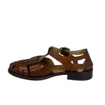 Hereu Brown Leather Pesca Fisherman Sandals
