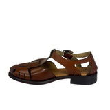 Hereu Brown Leather Pesca Fisherman Sandals