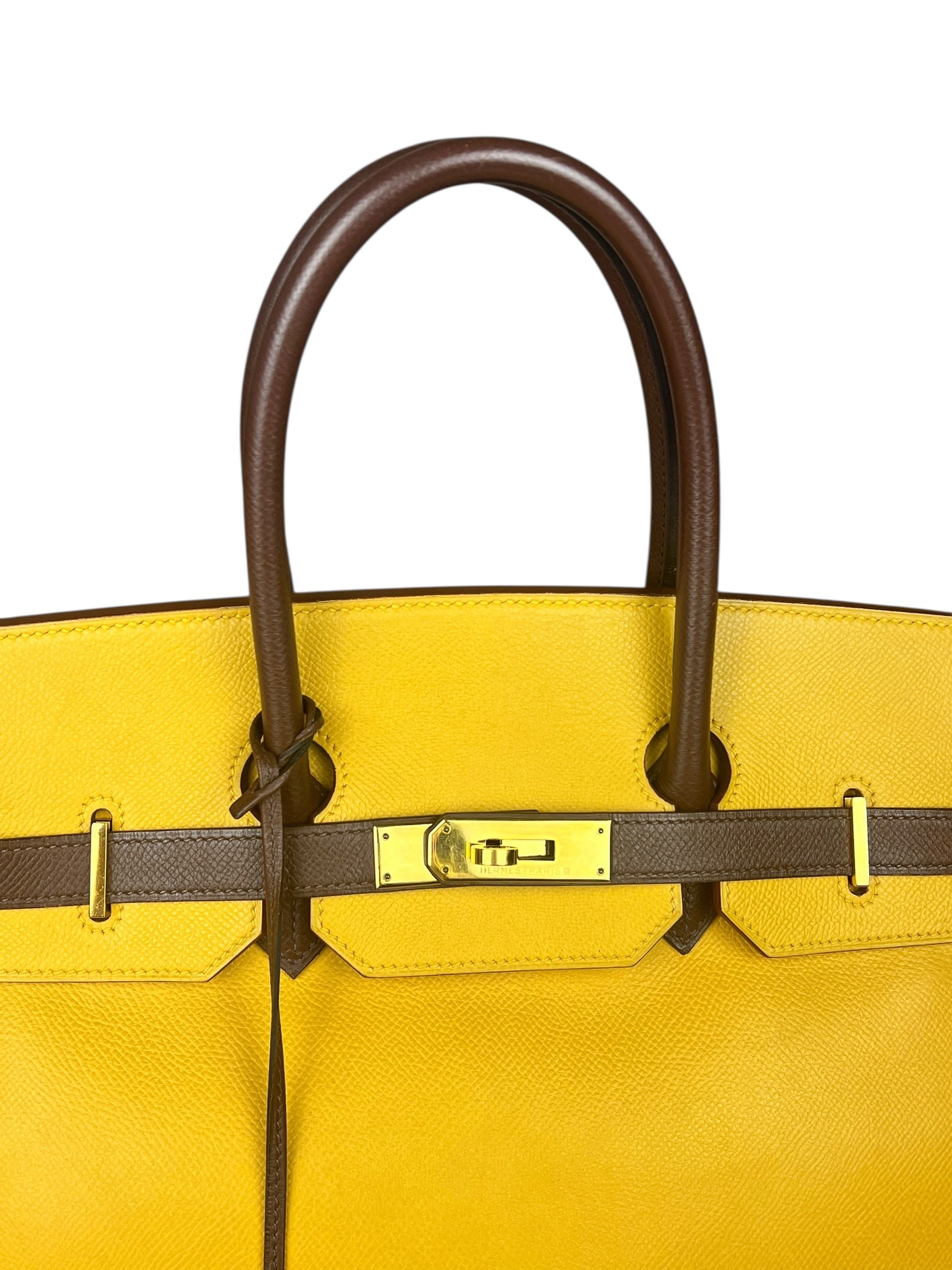 Hermes Birkin 35 Cushvel Havana x Jaune