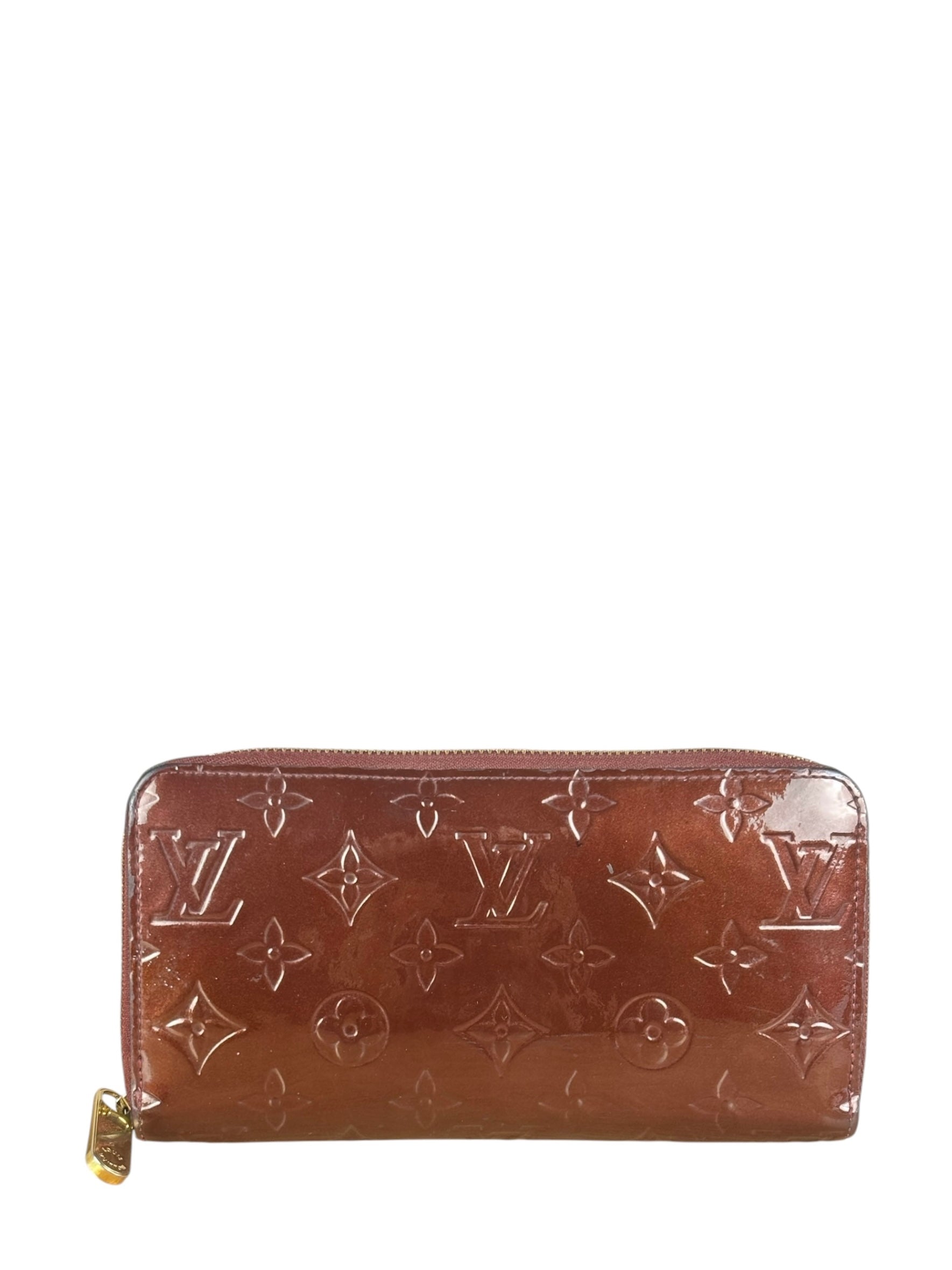 Louis Vuitton Burgundy Monogram Vernis Zippy Wallet