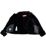 Armani Orange Suede Fur Lined Zip Up Jacket