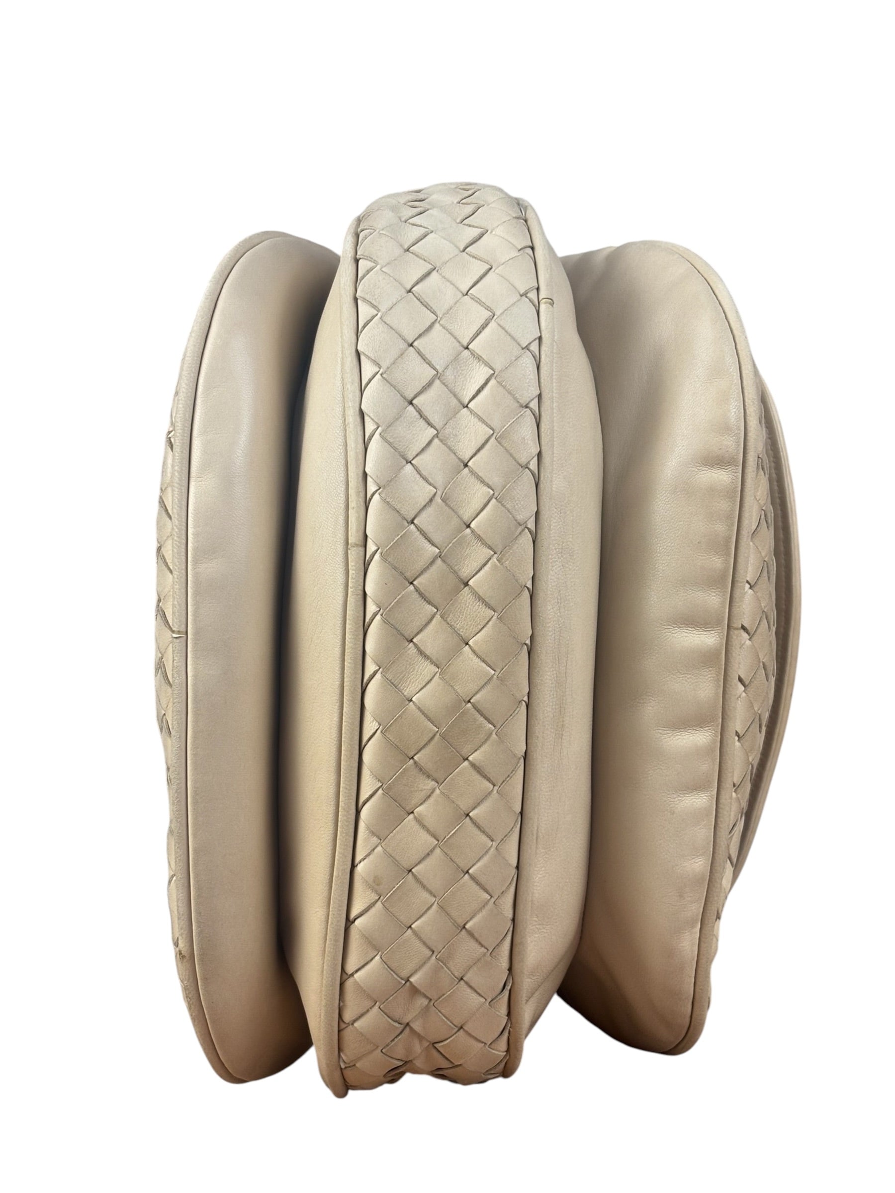 Bottega Veneta Vintage Beige Intrecciato Crossbody