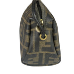 Fendi Black Leather Trim Zucca Small Camera Bag