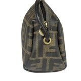 Fendi Black Leather Trim Zucca Small Camera Bag