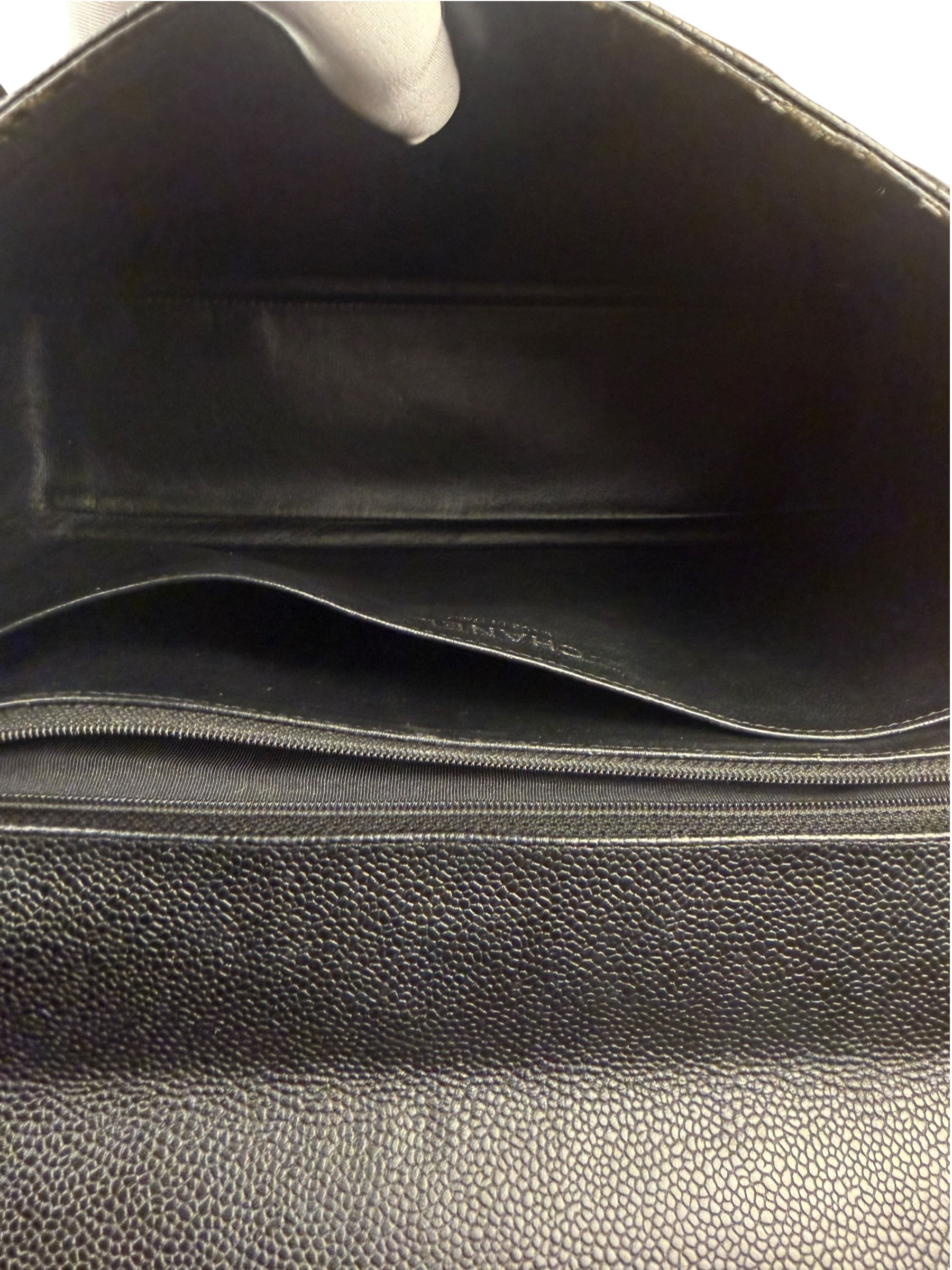 Chanel Black Quilted Leather Jumbo Classic Flap Bag 2009