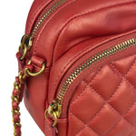 Chanel Pink Satin/Leather Trim Camera Bag 2019