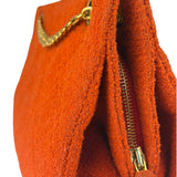 Chanel Vintage Red Quilted Tweed Shoulder Bag 1994