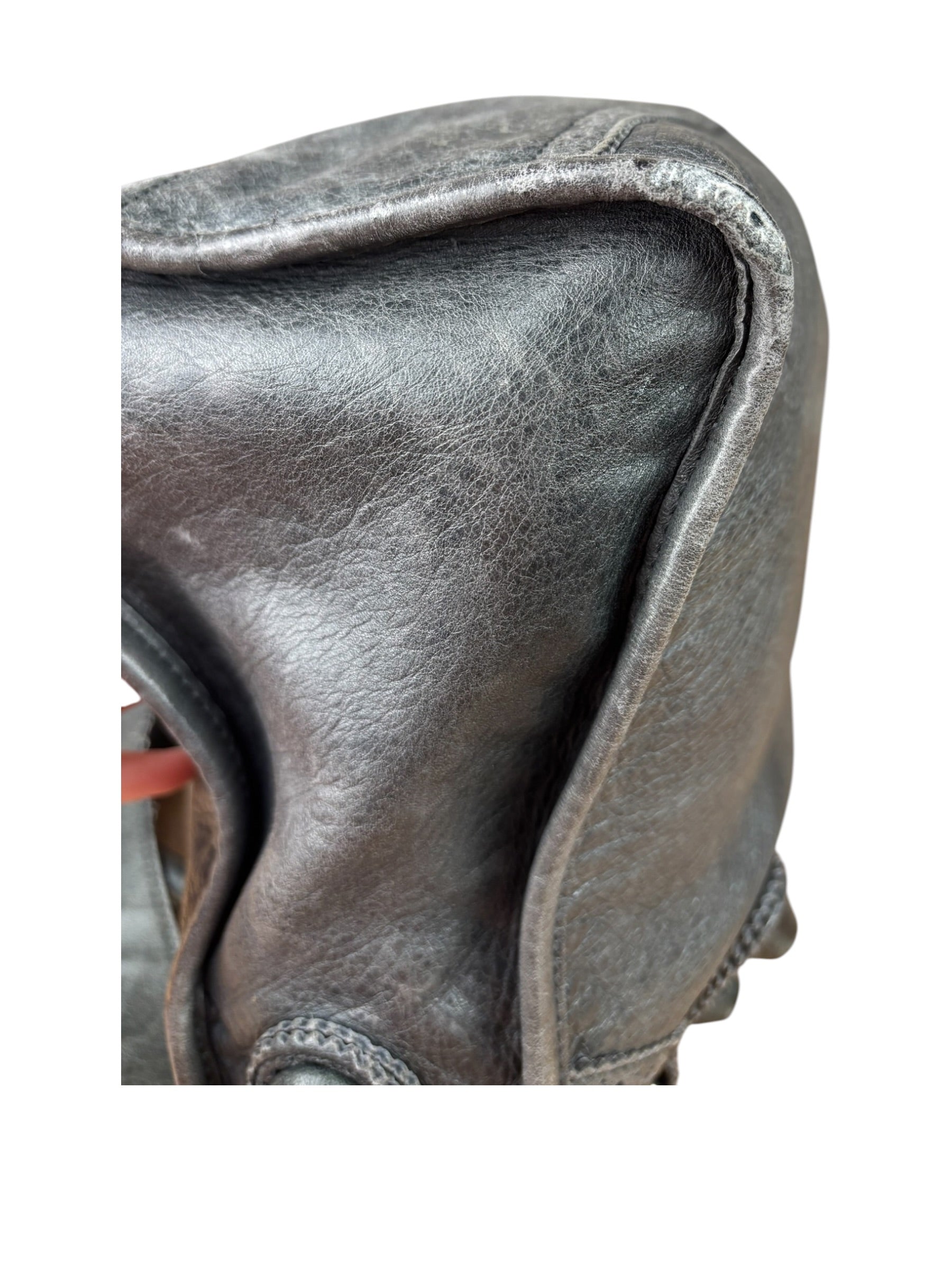 Balenciaga Dark Grey Covered Brogues City Bag