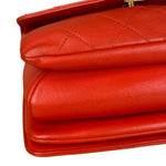 Chanel Red Quilted Coco Handle 2Way Handbag 2019