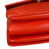 Chanel Red Quilted Coco Handle 2Way Handbag 2019