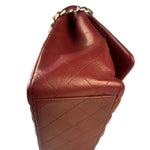 Chanel Burgundy Quilted Leather Jumbo Classic Double Flap Bag 2011