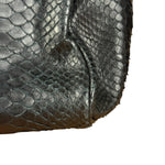 Bottega Veneta Black Snake Leather Brief Case