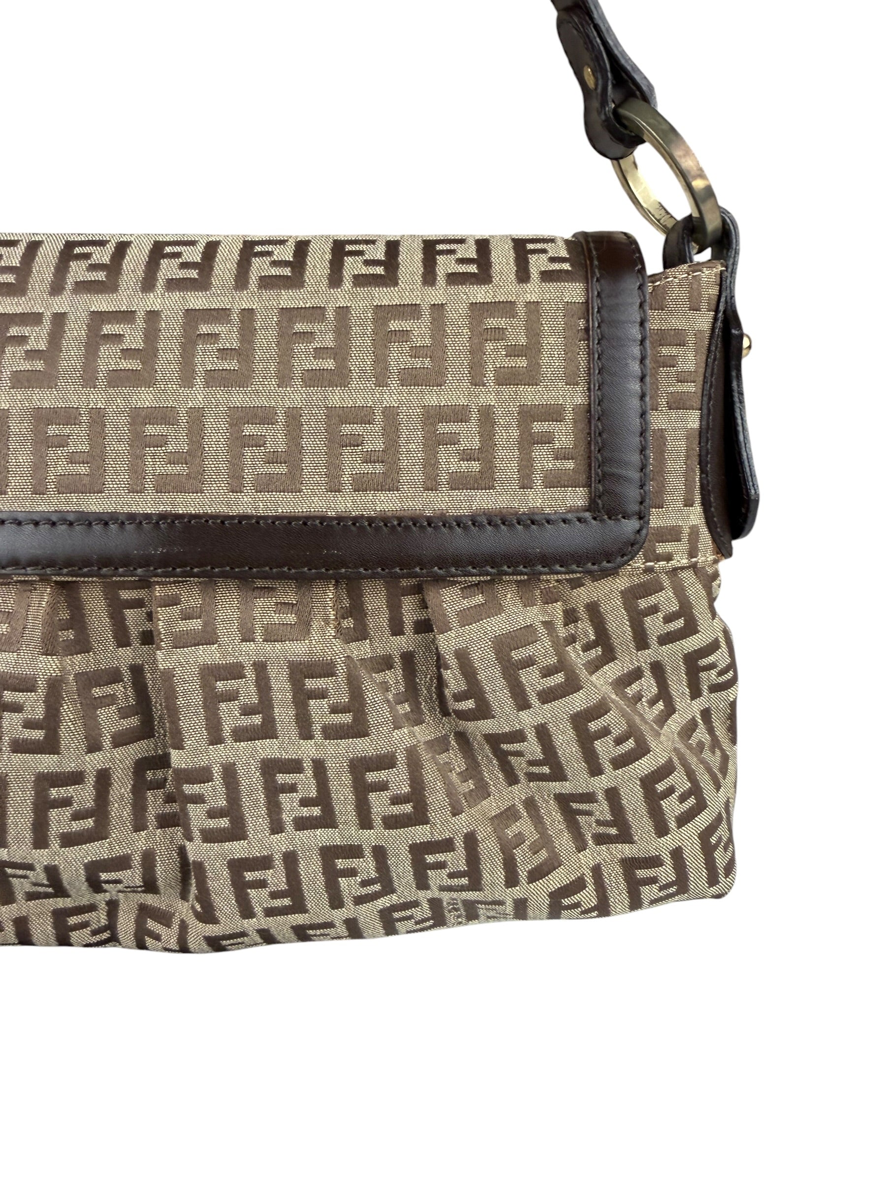 Fendi Zucca Chef Flap Shoulder Bag