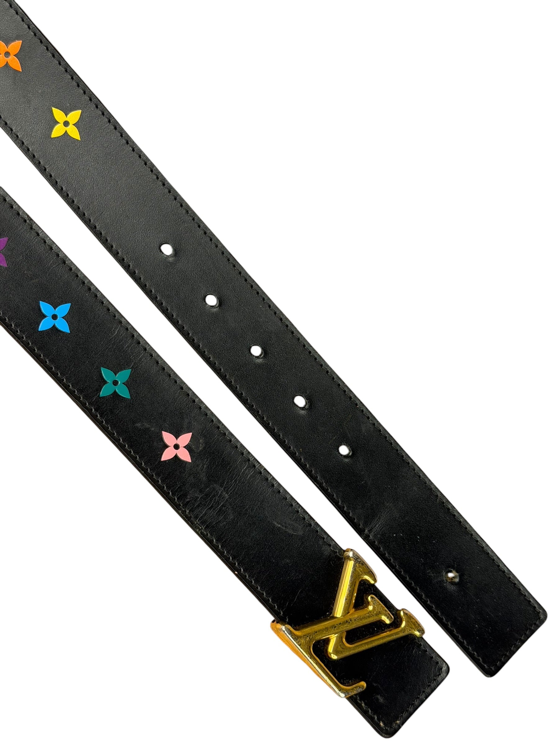 Louis Vuitton Black New Wave Belt