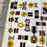 Burberry Pink Medals Vintage Silk Scarf