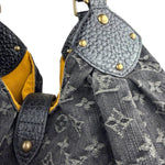 Louis Vuitton Black Denim Mahina Hobo Bag XL