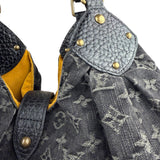 Louis Vuitton Black Denim Mahina Hobo Bag XL
