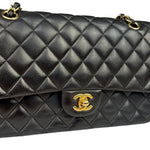 Chanel Black Quilted Leather Classic Medium Double Flap Bag 2014