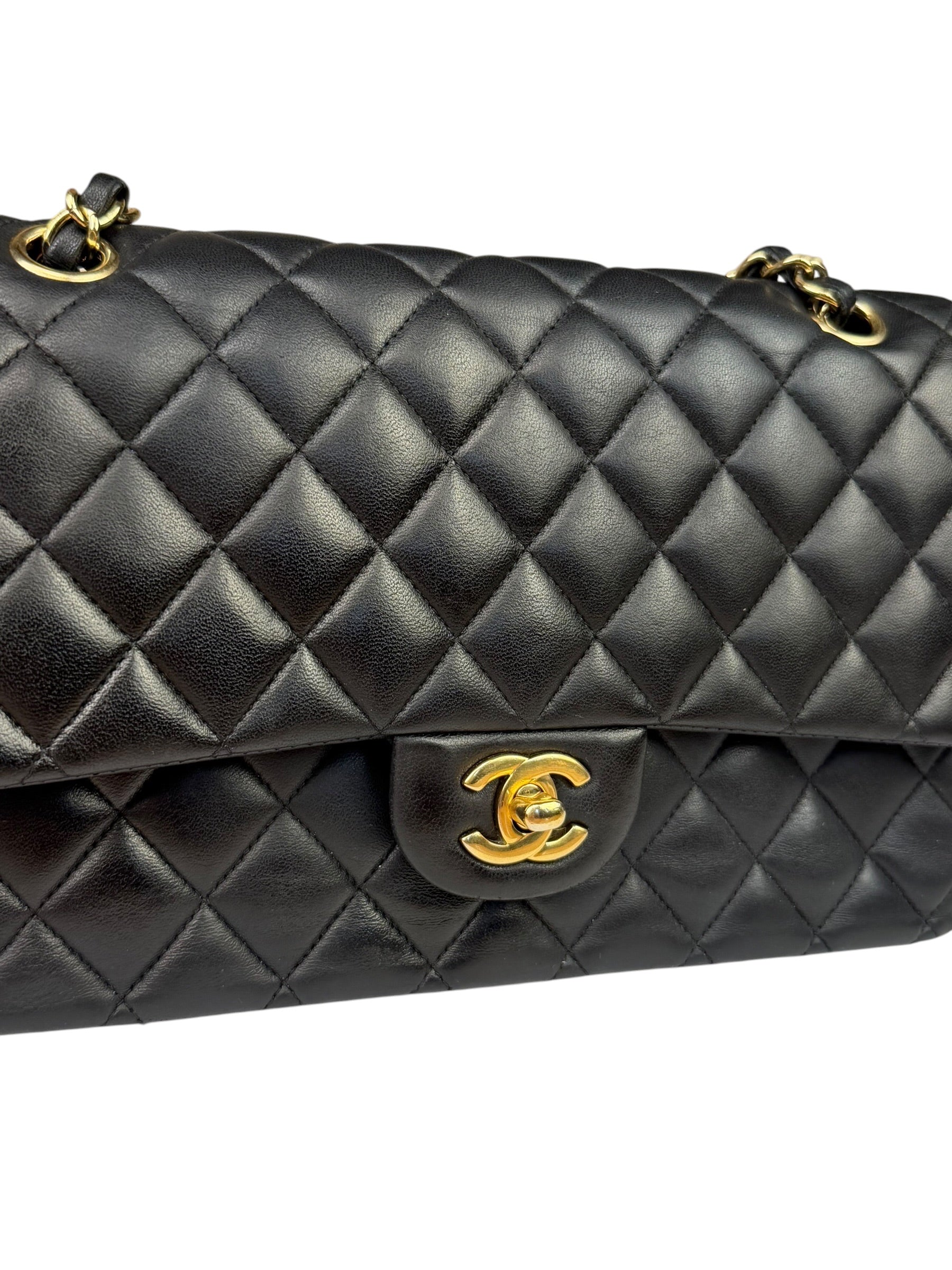 Chanel Black Quilted Leather Classic Medium Double Flap Bag 2014