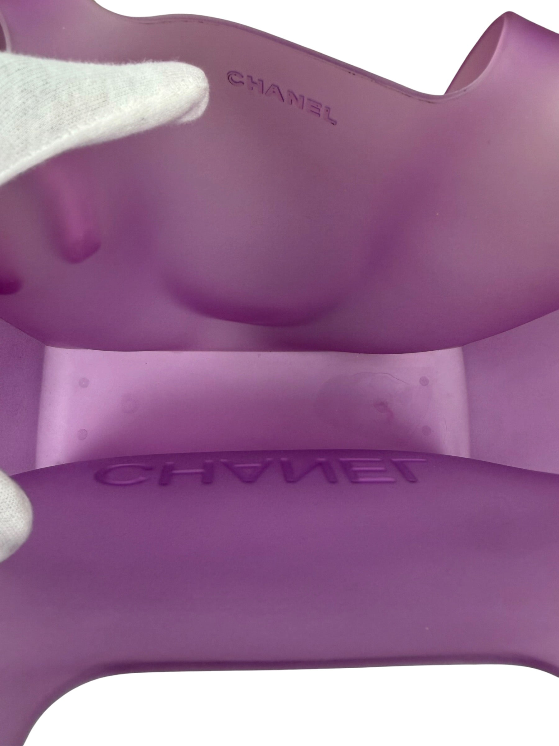 Chanel Vinatge Purple Jelly Rubber Tote Bag