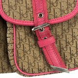 Christian Dior Vintage Pink Leather Trim Diorssimo Street Chic Shoulder Bag