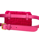 Fendi Pink Zucca Velvet Baguette Belt Bag