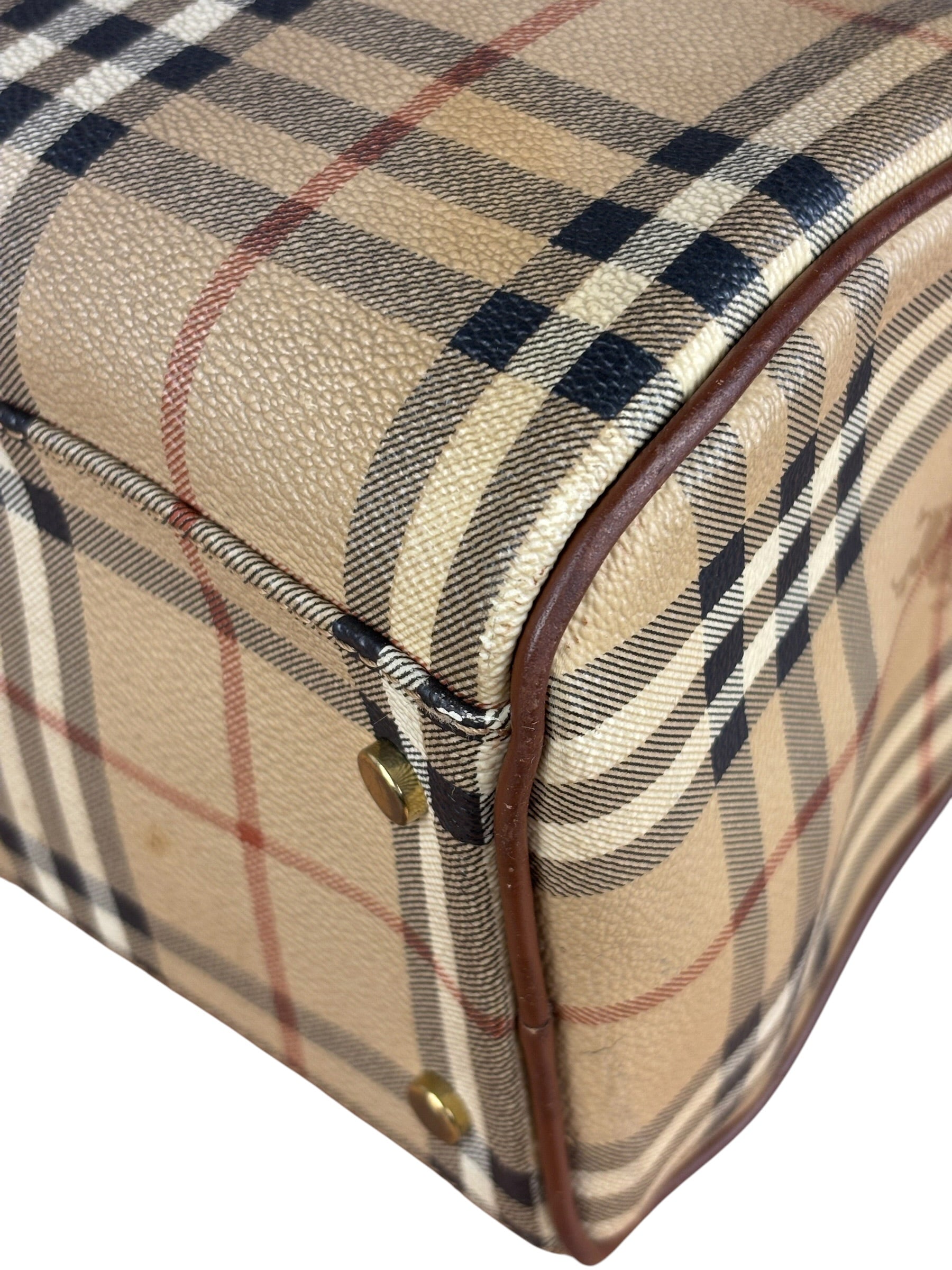 Burberry Vintage Haymarkert House Mini Boston Handbag