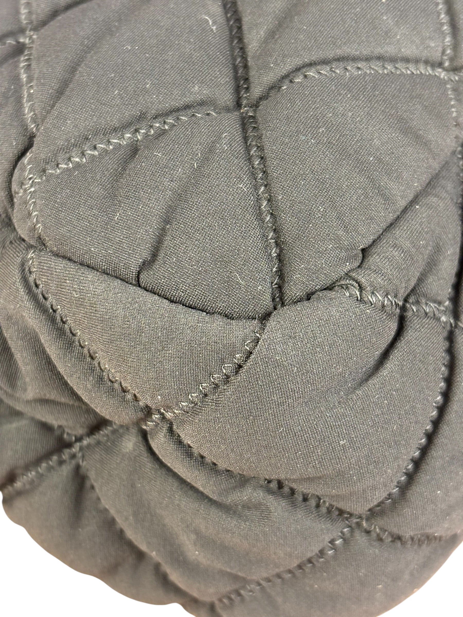Chanel Black Quilted Satin Chain Shoulder Bag 2008