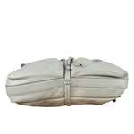 Gucci White Leather Bamboo Jungle Shoulder Bag