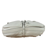 Gucci White Leather Bamboo Jungle Shoulder Bag