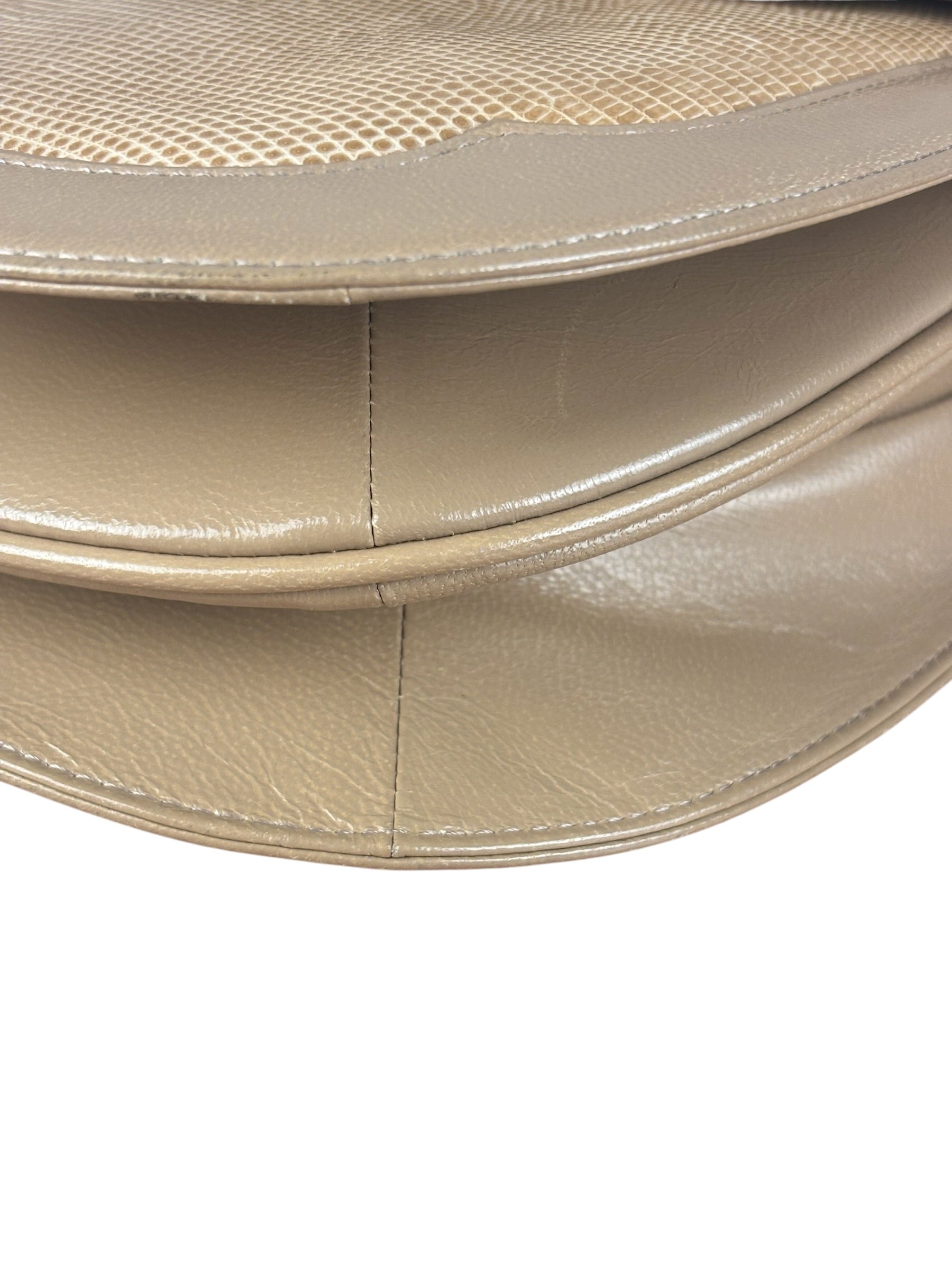 Yves Saint Laurent Vintage Beige Lizard Shoulder Bag