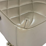 Chanel Beige Quilted Lambskin CC Trendy Bowling Bag 2017
