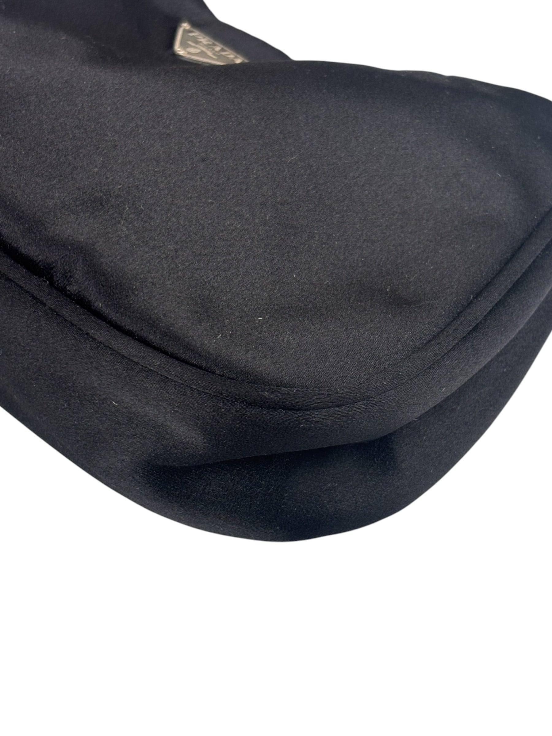Prada Vintage Satin Black Pochette