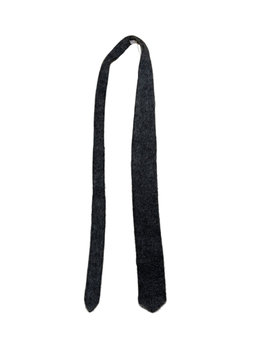 Brunello Cucinelli Grey Mohair Neck Tie