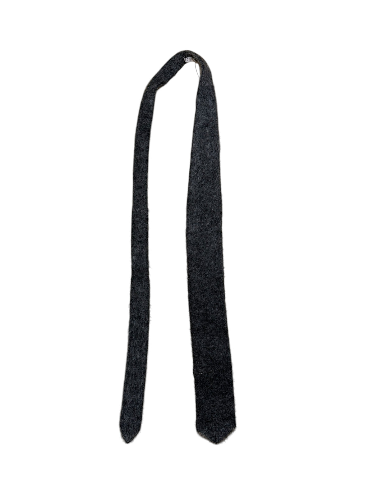 Brunello Cucinelli Grey Mohair Neck Tie