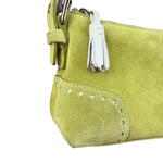 Coach Vintage Green Suede Shoulder Bag