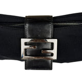 Fendi Black Nylon Mamma Baguette Shoulder Bag