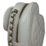 Chanel CC In Love White Quilted Leather Heart Bag 2022