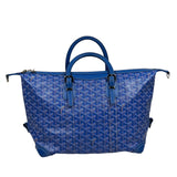 Goyard Blue Leather Goyardine Coated Canvas Shoulder Bag