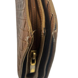 Bottega Veneta Vintage Brown Leather Woven Intrecciato Wallet
