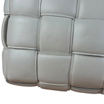 Bottega Veneta White Leather Padded Cassette Chain Bag