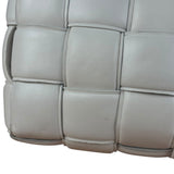 Bottega Veneta White Leather Padded Cassette Chain Bag