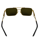 Prada Black/Gold PR A52S Rectangular Sunglasses