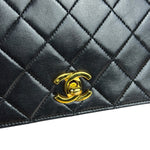 Chanel Black Quilted Single Flap Bag 1988