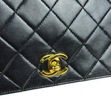 Chanel Black Quilted Single Flap Bag 1988