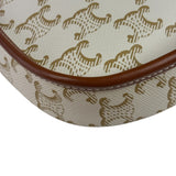 Celine White Leather Macadam Nano Triomphe Besace Shoulder Bag