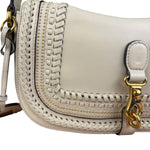 Gucci Limited Edition White Leather Marrakech Satchel Shoulder Bag
