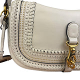 Gucci Limited Edition White Leather Marrakech Satchel Shoulder Bag