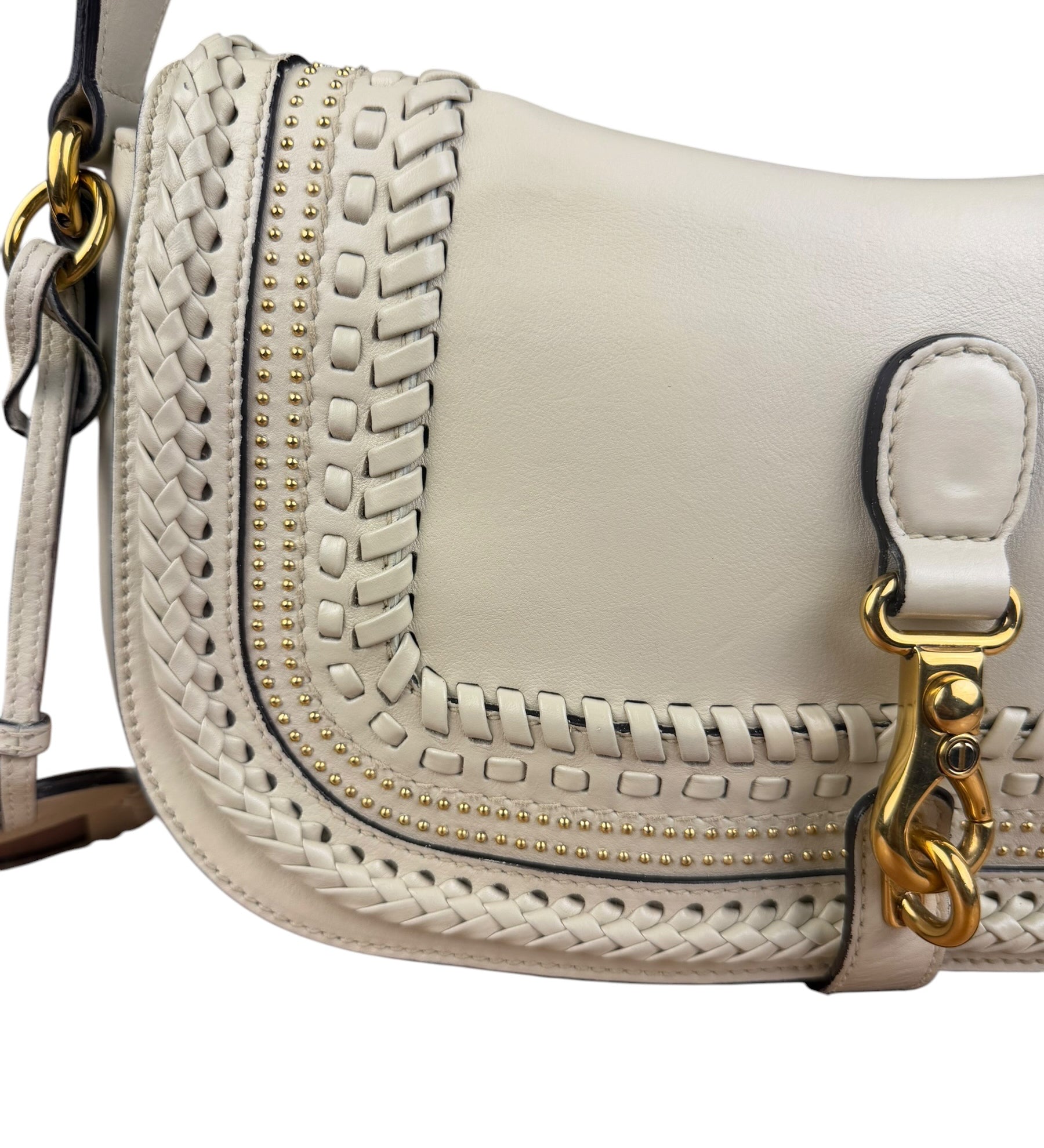 Gucci Limited Edition White Leather Marrakech Satchel Shoulder Bag
